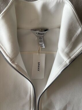 SPANX Women's AirEssentials Half' Zip Tunic, XS, White NWT